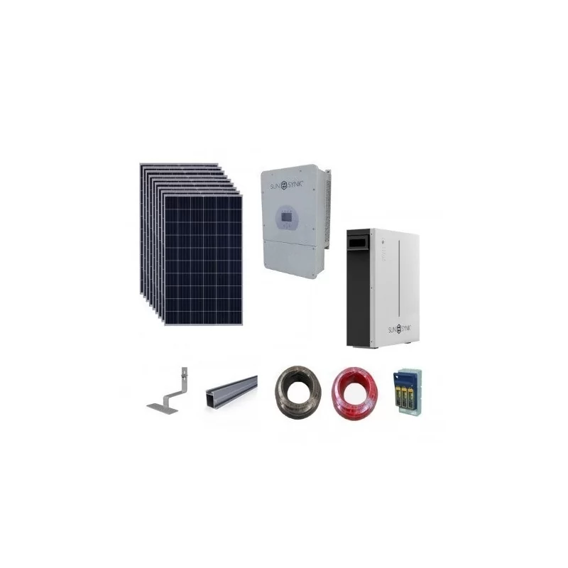 Sunsynk 8kW Inverter 10.65kWh Battery 8.8lWp PV Kit