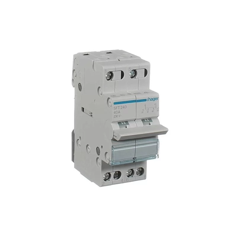 Hager Change Over 40A 2Pole Din 2Mod SFT240